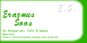 erazmus soos business card