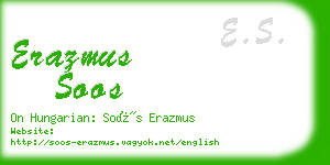 erazmus soos business card